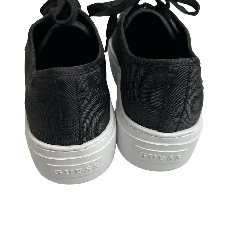 Guess  Joezi Platform Black Women’s 8.5M Fashion Sneakers Triangle Logo Plaque - Picture 15 of 16